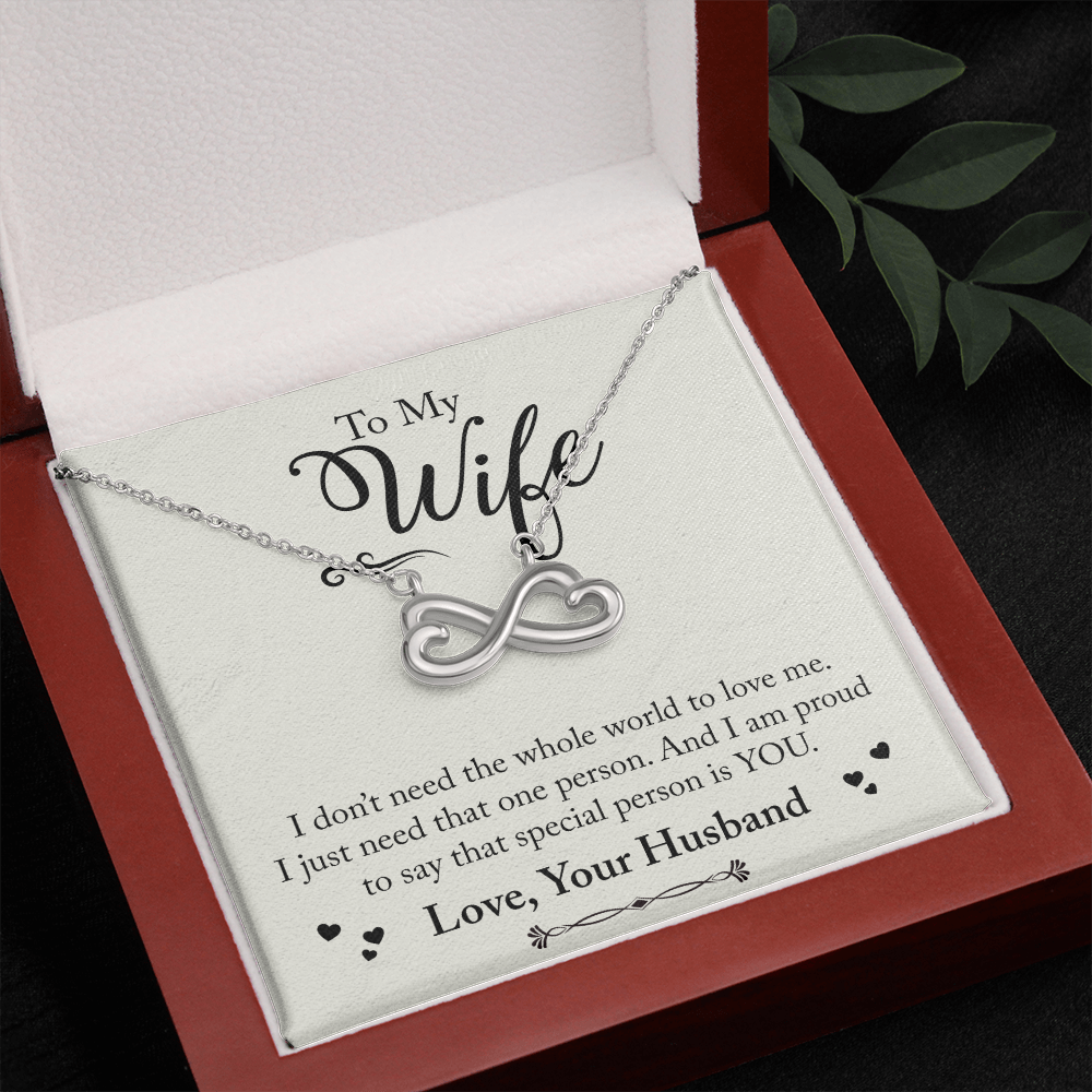 Heart Shaped Infinity Necklace For Wife