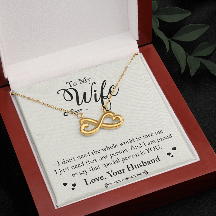 Heart Shaped Infinity Necklace For Wife