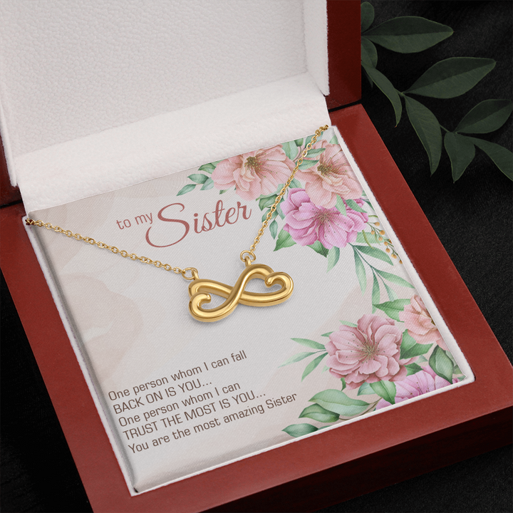 Heart Shaped Infinity Necklace For Sister