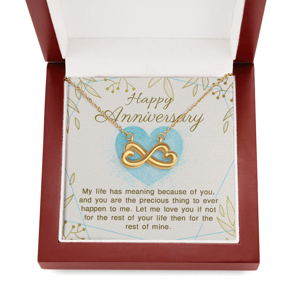 Heart Shaped Infinity Necklace For Anniversary Gift