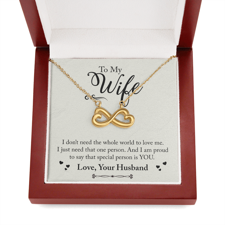 Heart Shaped Infinity Necklace For Wife