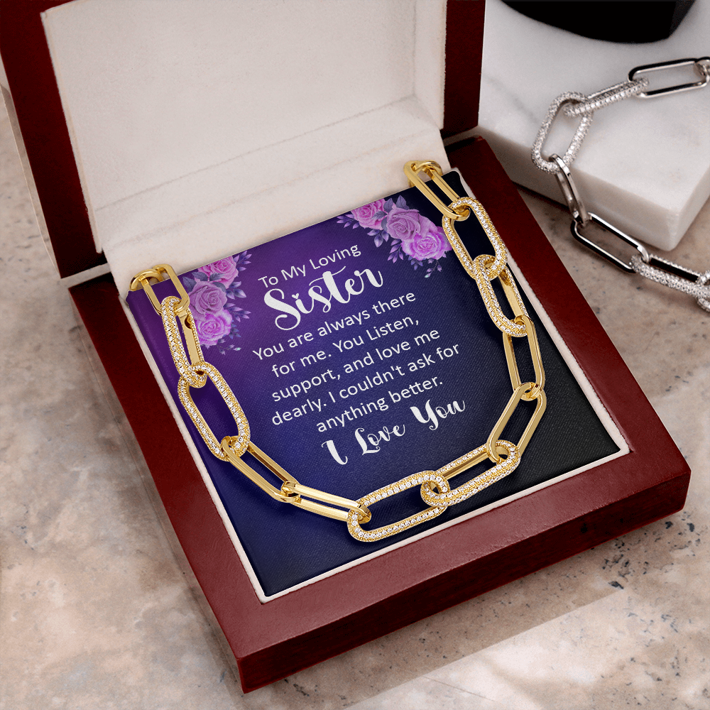 To My Loving sister - you are always there for me Forever Linked Necklace