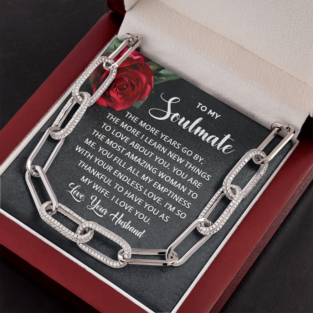 To My Soulmate - The more years go by the more I learn new things Forever Linked Necklace