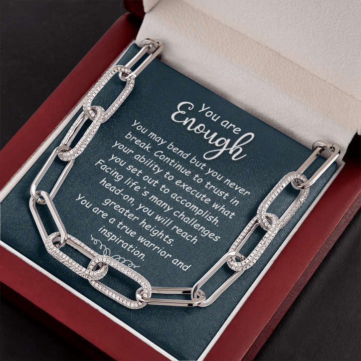 You are enough-You may bend Forever Linked Necklace