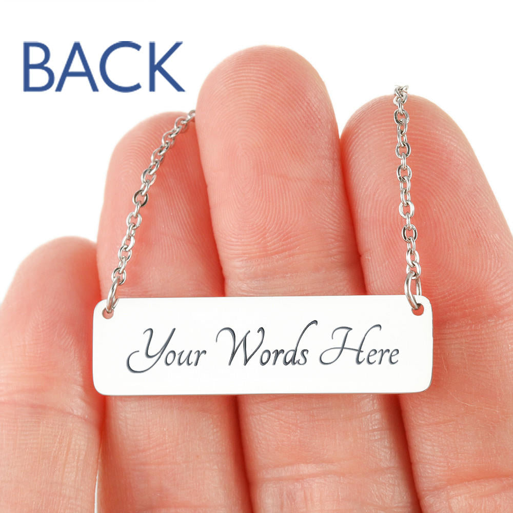 Horizontal Bar Necklace "Heart beat"