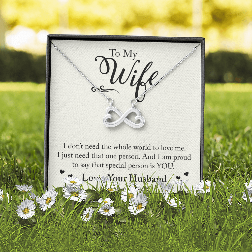 Heart Shaped Infinity Necklace For Wife