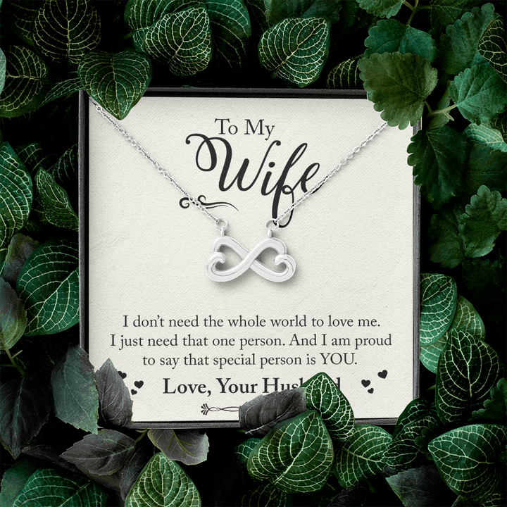 Heart Shaped Infinity Necklace For Wife