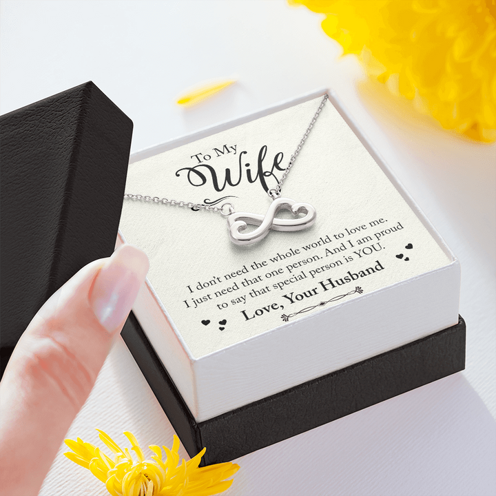 Heart Shaped Infinity Necklace For Wife