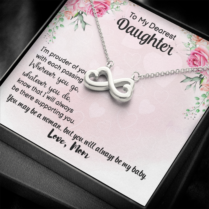 Heart Shaped Infinity Necklace For Daughter