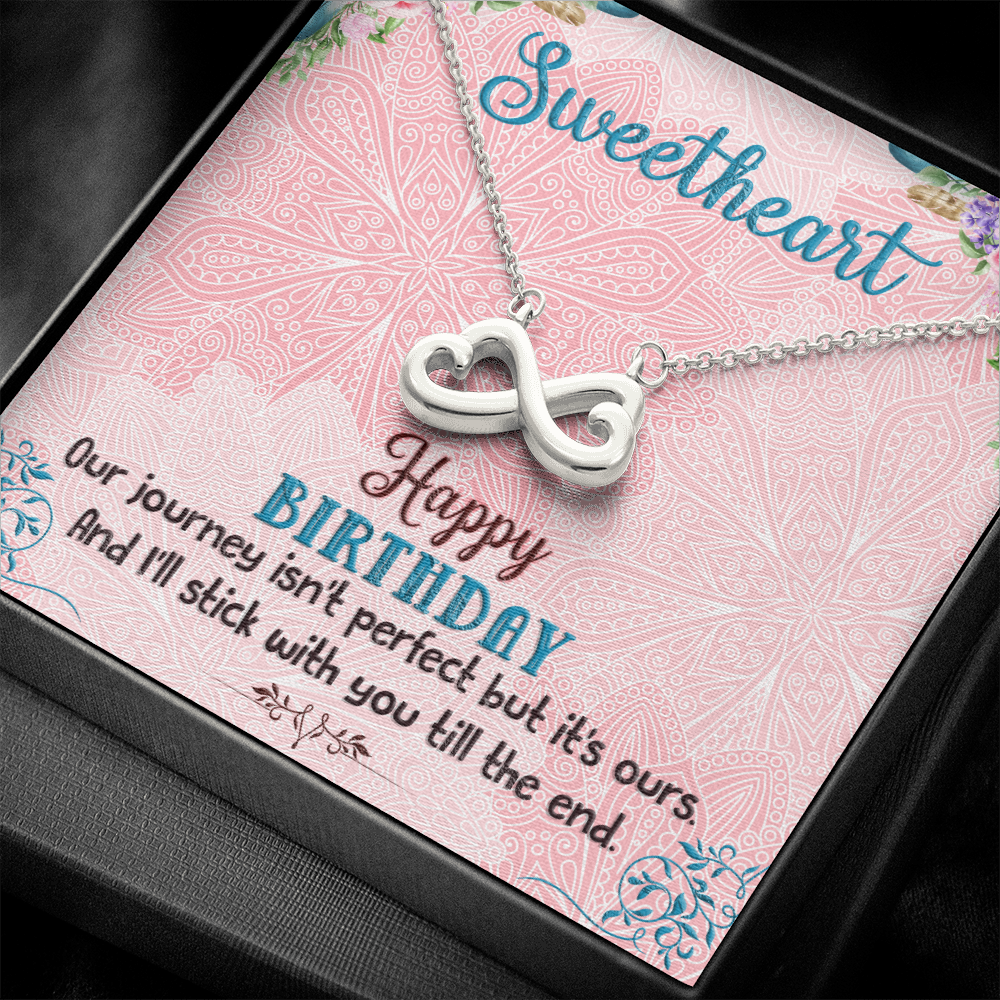 Heart Shaped Infinity Necklace For Birthday Gift