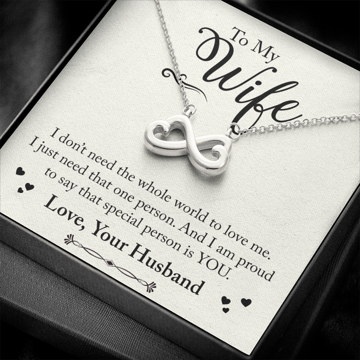 Heart Shaped Infinity Necklace For Wife