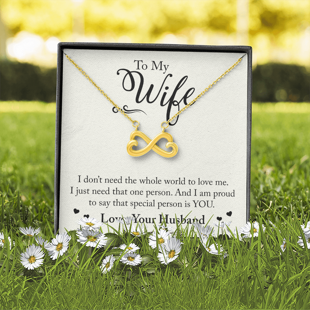 Heart Shaped Infinity Necklace For Wife