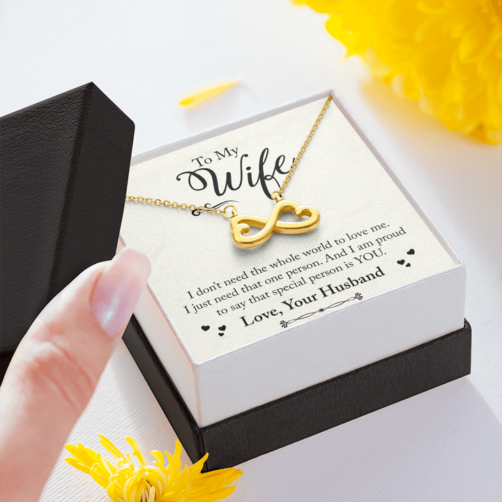 Heart Shaped Infinity Necklace For Wife