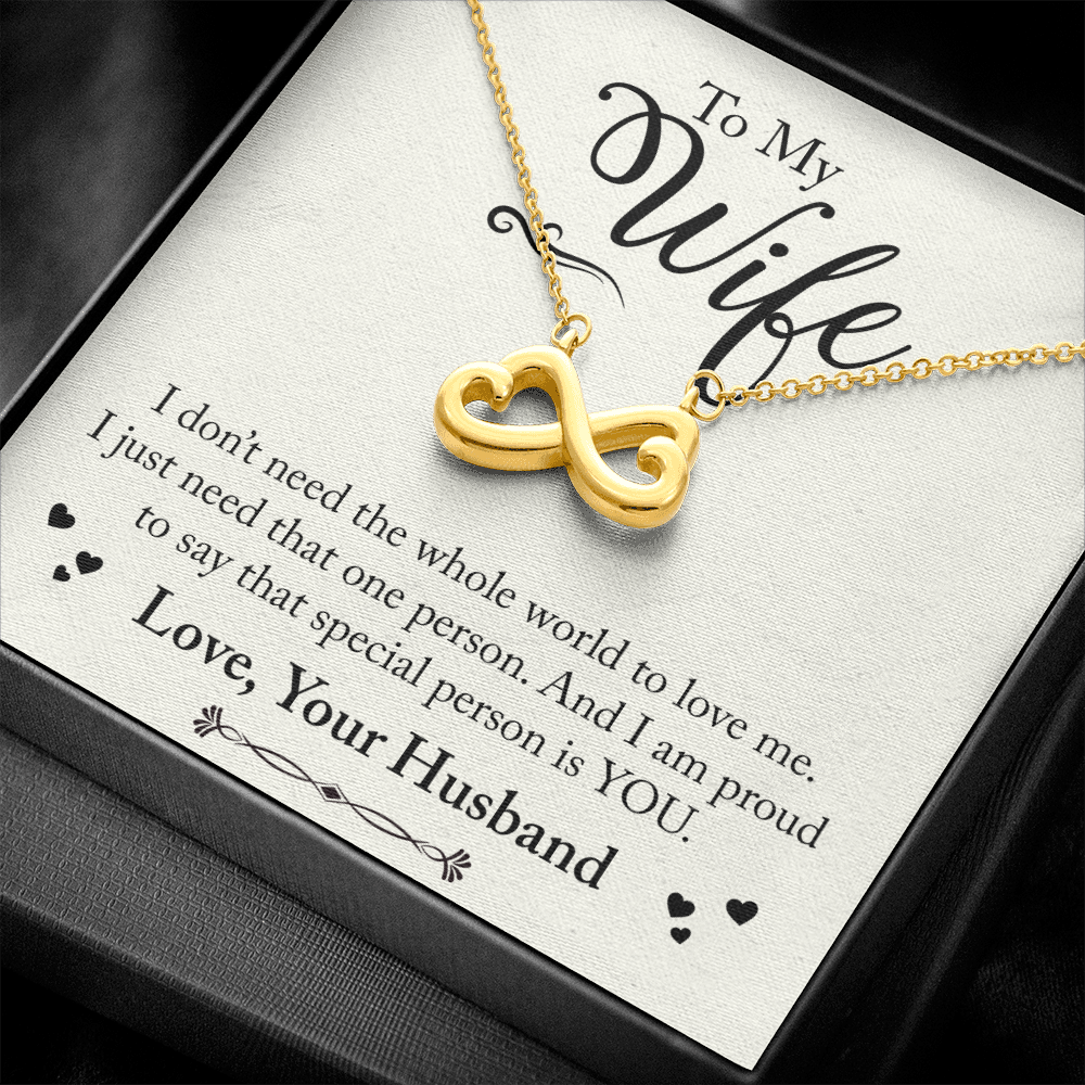 Heart Shaped Infinity Necklace For Wife