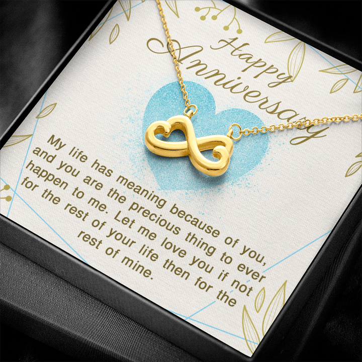 Heart Shaped Infinity Necklace For Anniversary Gift