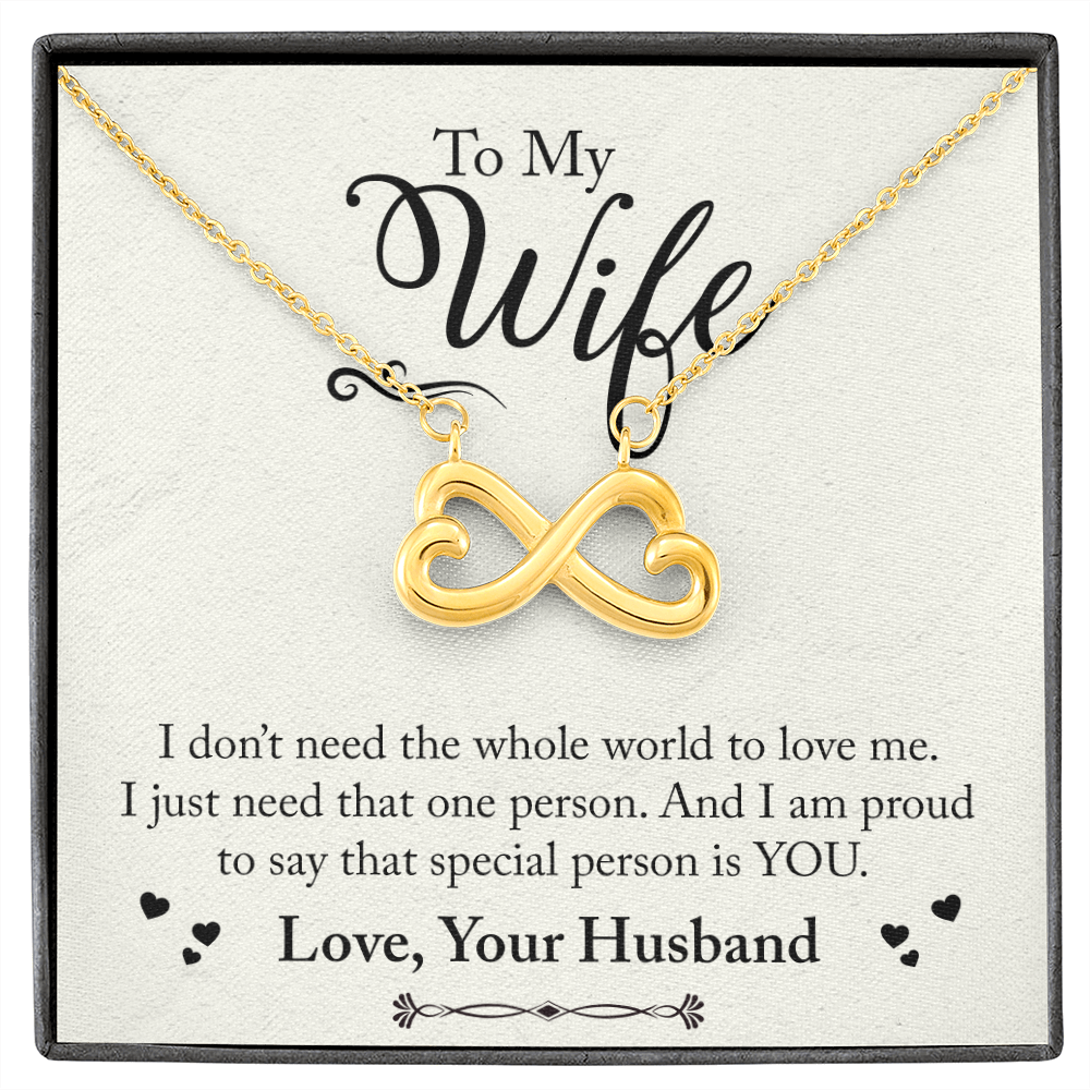 Heart Shaped Infinity Necklace For Wife