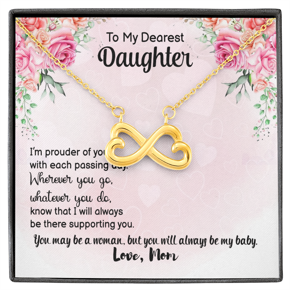 Heart Shaped Infinity Necklace For Daughter