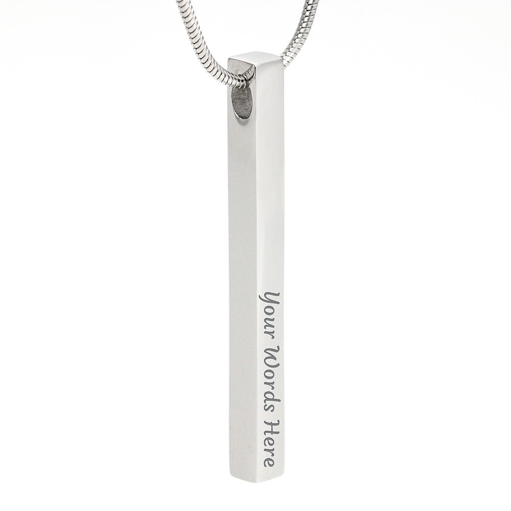 2 sided vertical necklace personalised