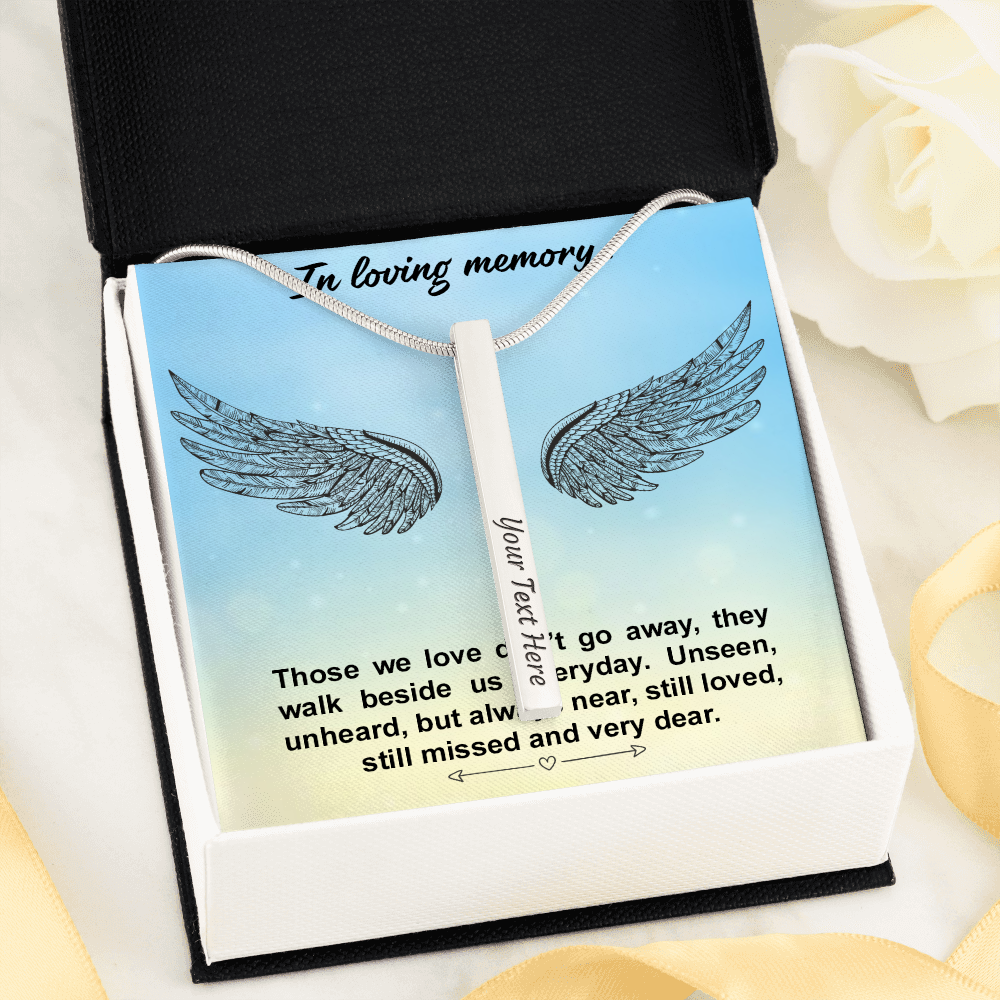 2 sided personalized vertical necklace for loved ones