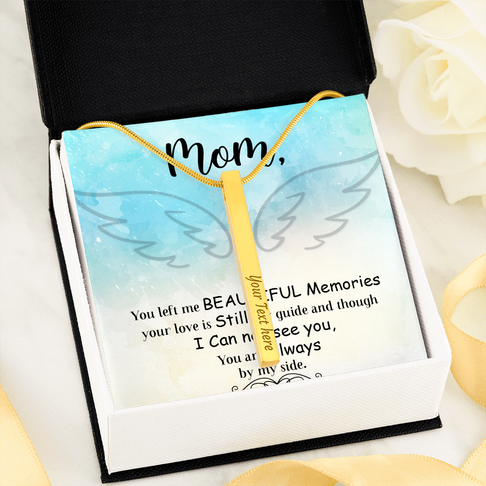 ENGRAVED PERSONALISED 4 SIDED VERTICAL NECKLACE FOR YOUR MOM