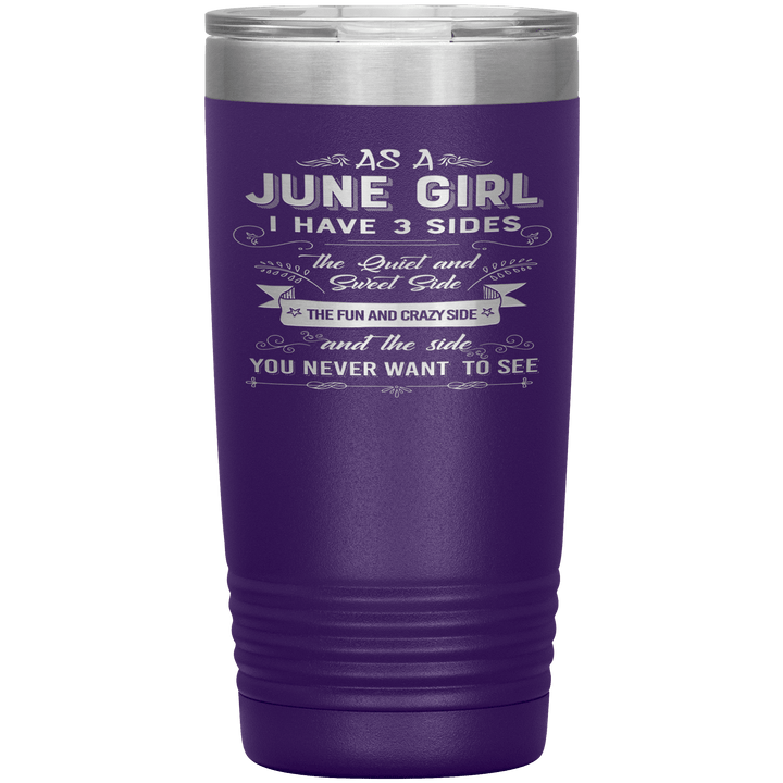 "June Girls 3 Sides'Tumbler.Buy For Family & Friends. Save Shipping. - LA Shirt Company