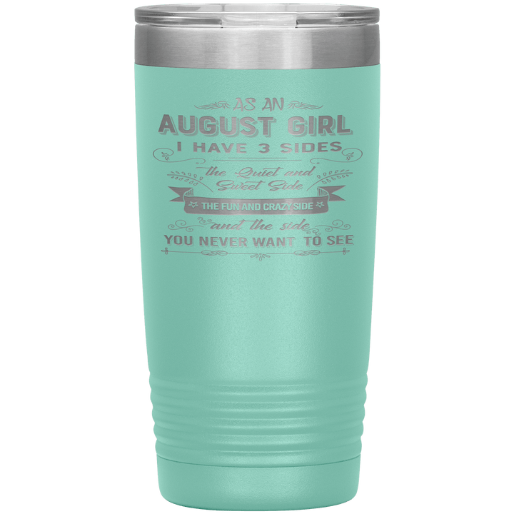 "August Girls 3 Sides "Tumbler.Buy For Family & Friends. Save Shipping. - LA Shirt Company