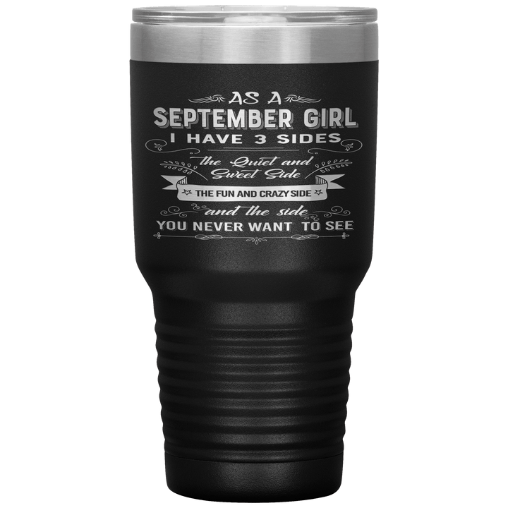 "September Girls 3 sides"Tumbler.Buy For Family & Friends. Save Shipping. - LA Shirt Company